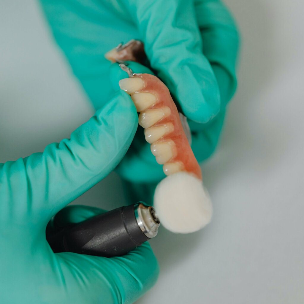 A Columbus Ohio dentist preparing dental implants